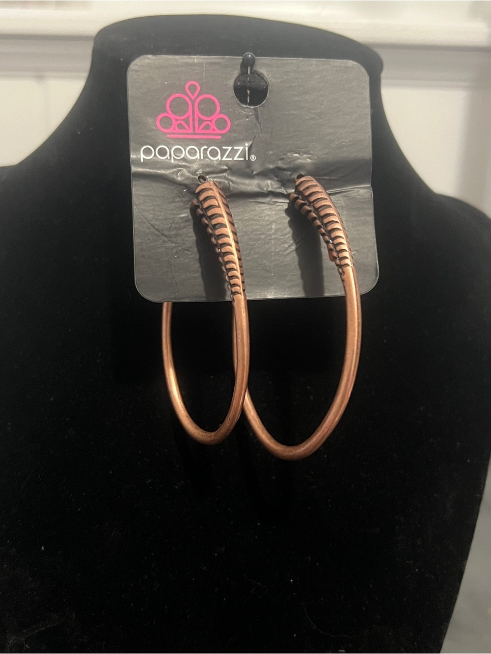 Paparazzi Copper-Tone Wrapped Hoop Earrings